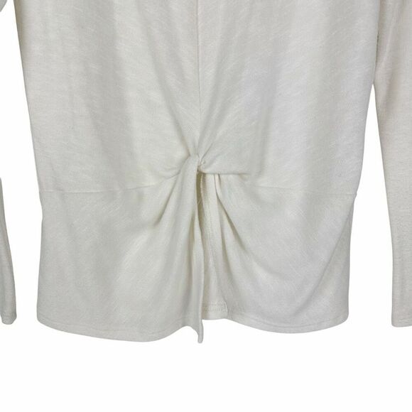 Michael Stars XS Cream Long Sleeve tee with back Detail - Picture 4 of 4